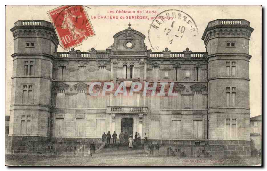 Les chateaux de l'aude CPA Le chateau de Serieges pres Cruzy