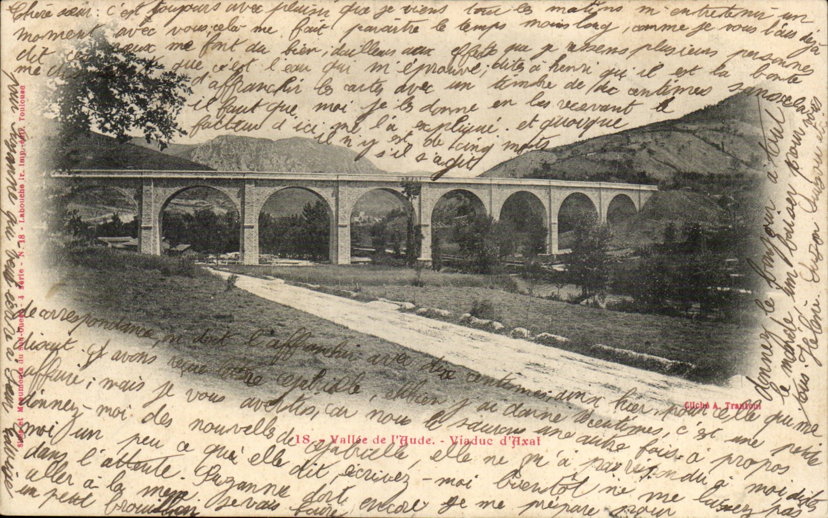 Viaduc d'Axat — Vallée de l'Huveaune — cliché A. Traniol