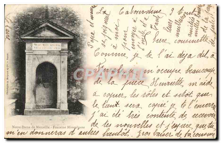 Notre Dame de Marceille - Fontaine Miraculeuse -- CPA 