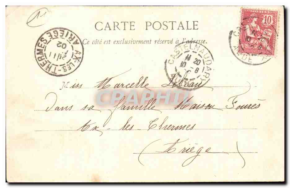 Notre Dame de Marceille - Fontaine Miraculeuse -- CPA  — Rückseite