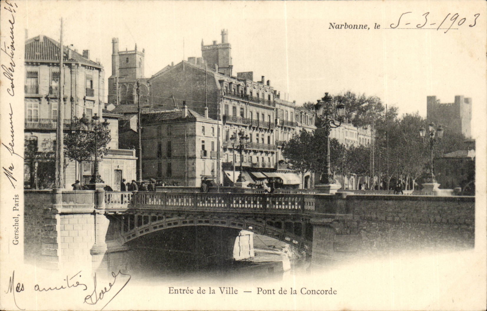 Entree de la Ville - Port de la Concorde - CPA 
