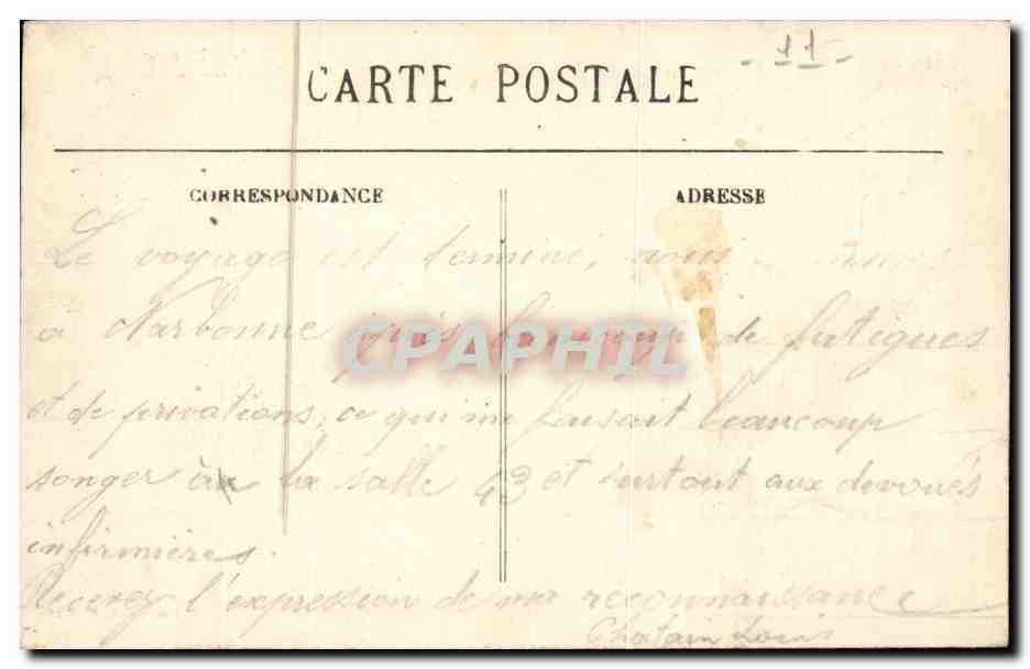 Narbonne - Casernes Montmorency - CPA  — Rückseite