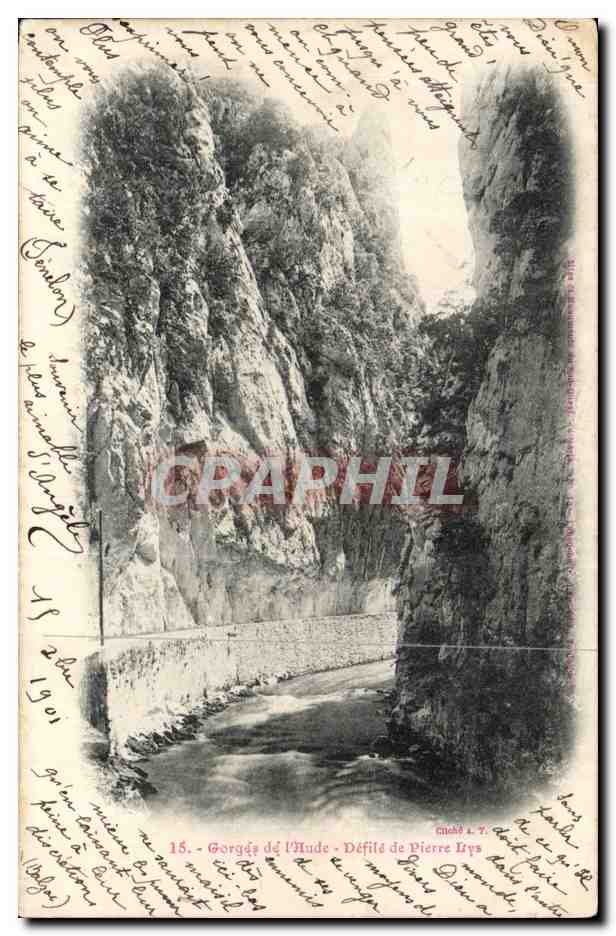 Gorges de l'Aude - Defile de Pierre Lys - CPA 