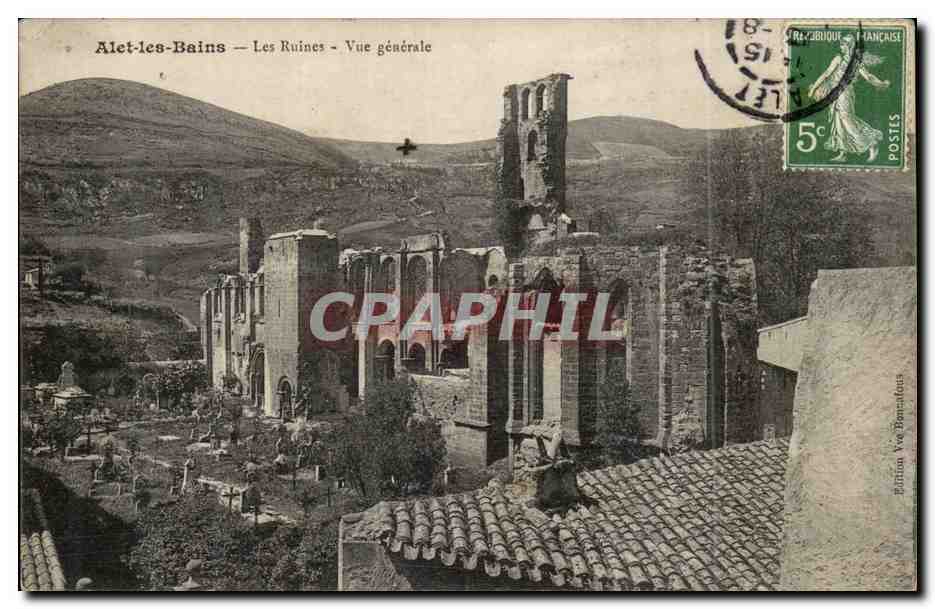 Alet les Bains CPA Les ruines Vue generale