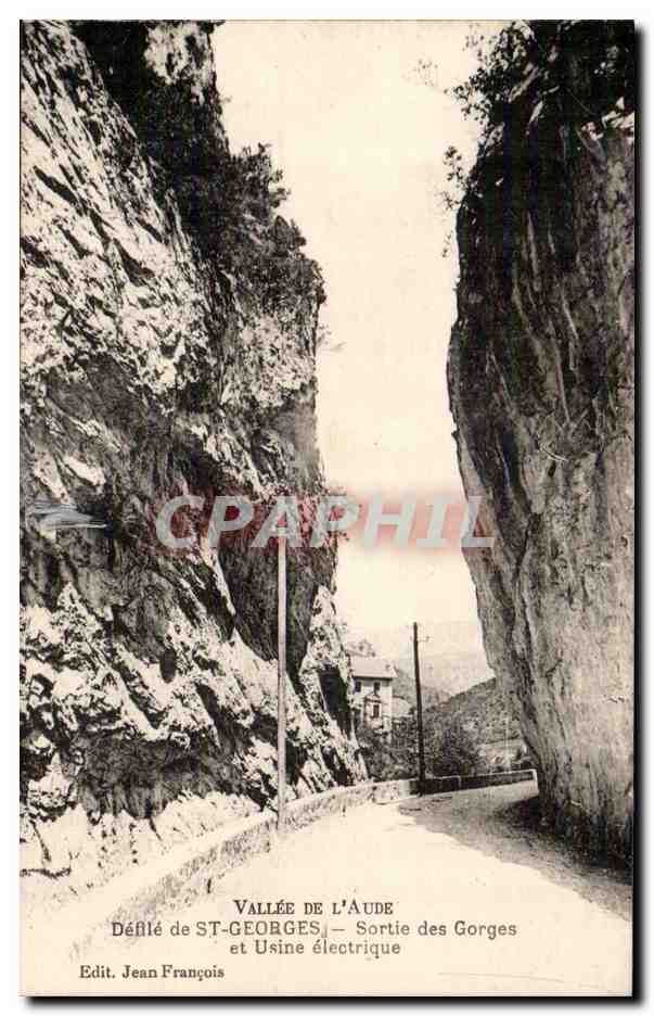 Vallée de l'Aude — Défilé de St-Georges et Usine électrique — Edit. Jean François