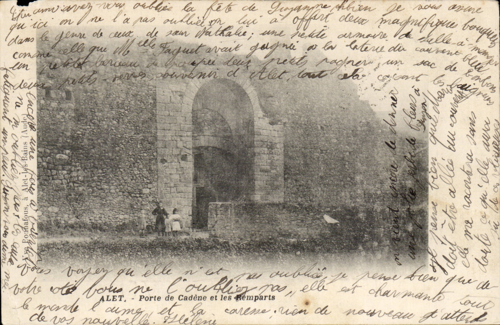 Alet - Porte de Cadene et les Remparts - CPA 