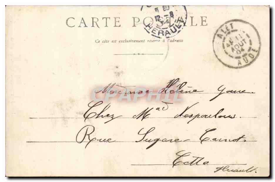 Les Ruines et le Mont Coussergues - CPA  — Rückseite