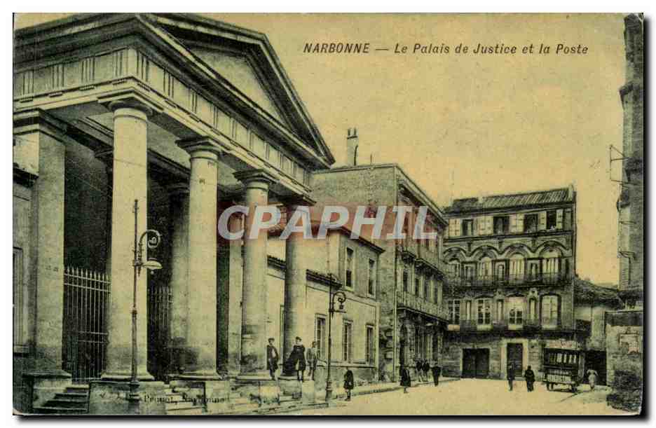 Narbonne - Le Palais de Justice et la Poste - CPA 