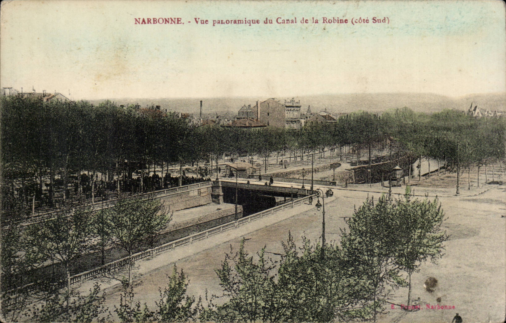 Narbonne - Vue Panoramique du Canal et le Robine - CPA 