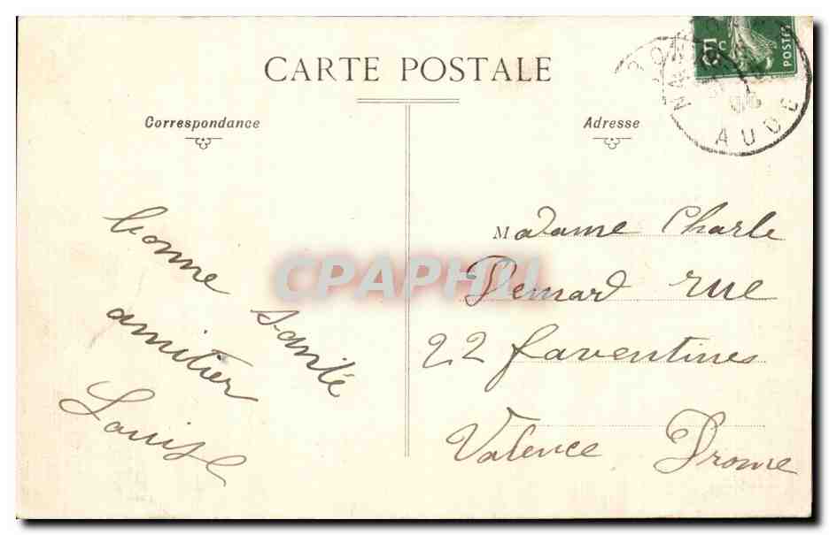 Narbonne — Un Baiser de Narbonne — E. Prunot, Narbonne — Reverso