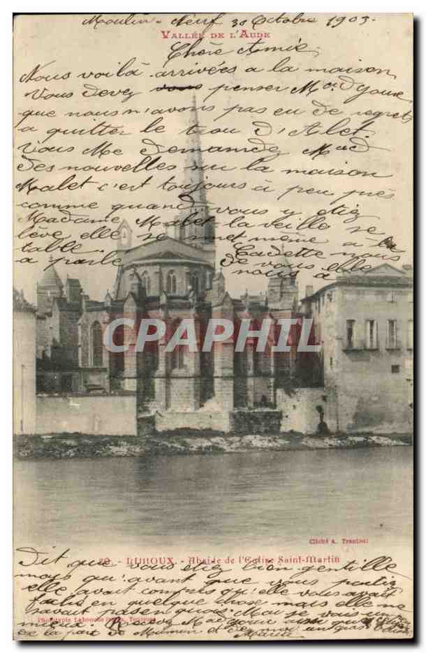 CPA Limoux Abside de l'eglise Saint martin