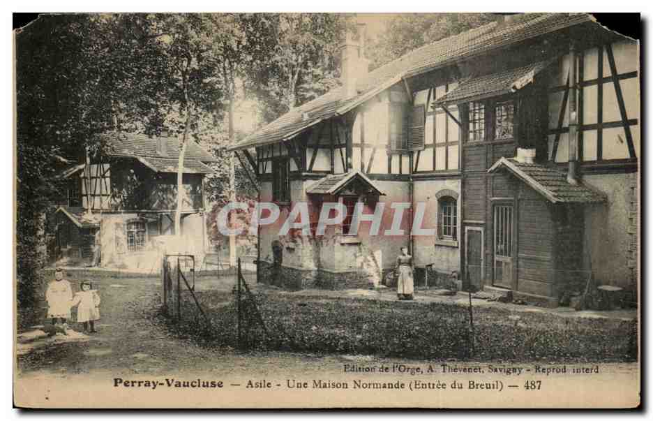 Perray Vaucluse CPA Asile Une maison normande (entree du Breuil)