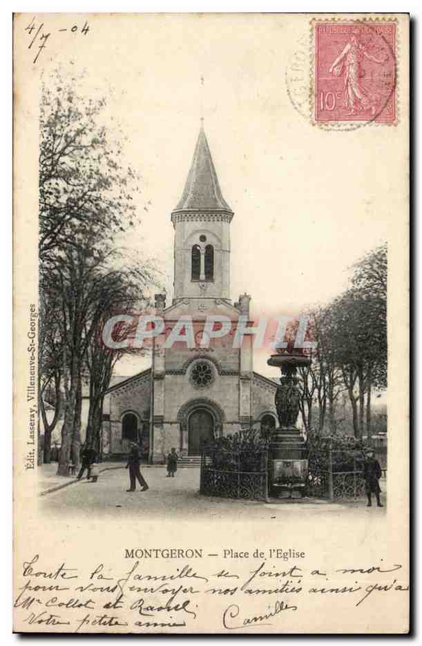 Montgeron CPA Place de l'eglise