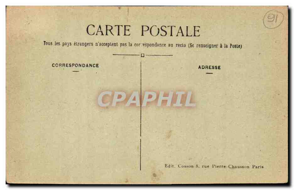 Couranges CPA Le chaetau et les Fosses — Rückseite