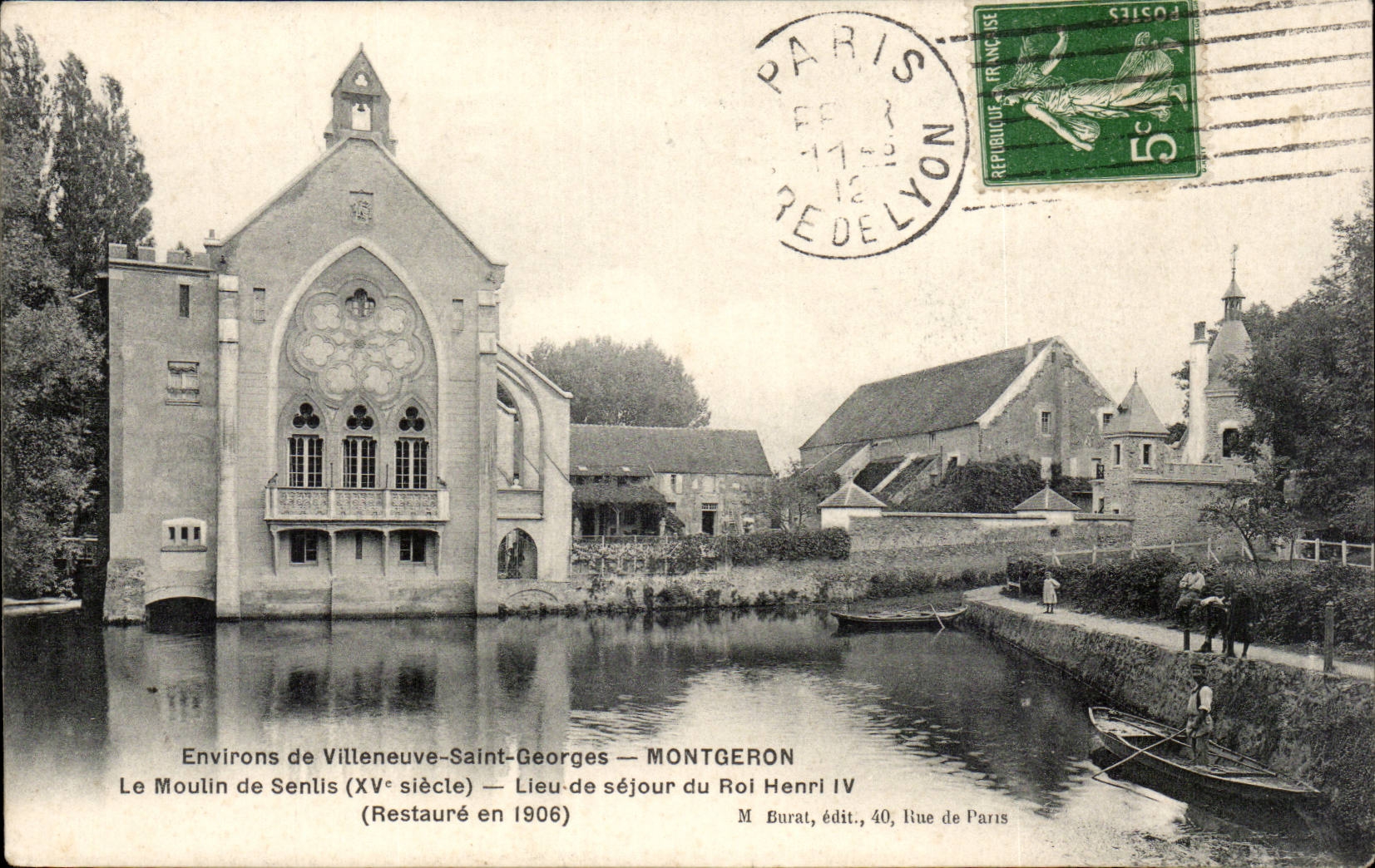environs de Villeuneuve Saint Georges Montgeron CPA Le moulin de Senlis Lieu de sejour du roi Henri IV (restaure en 1906