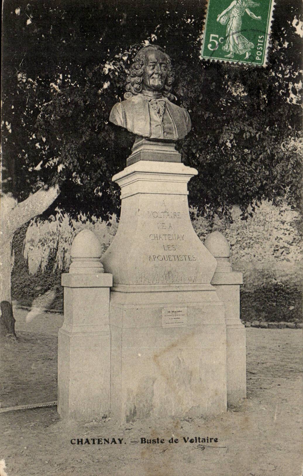 Chatenay — Buste de Voltaire — Imp. La Photo « Le Roi »