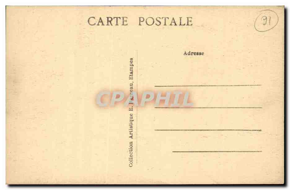 Etampes CPA Interieur de l'eglise Notre Dame — Rückseite