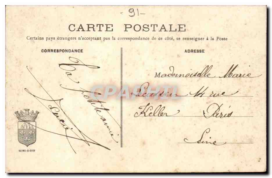 Morsang sur Orge CPA Bois de Beausejour Villa marguerite (style Fouchet) — Back