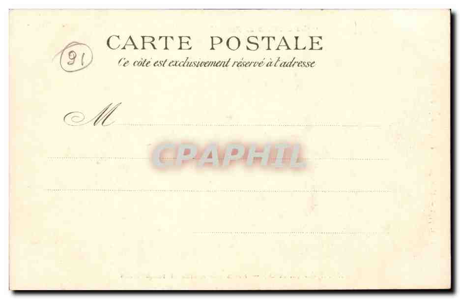 Arpajon CPA Hotel des Postes et Telegraphes — Back