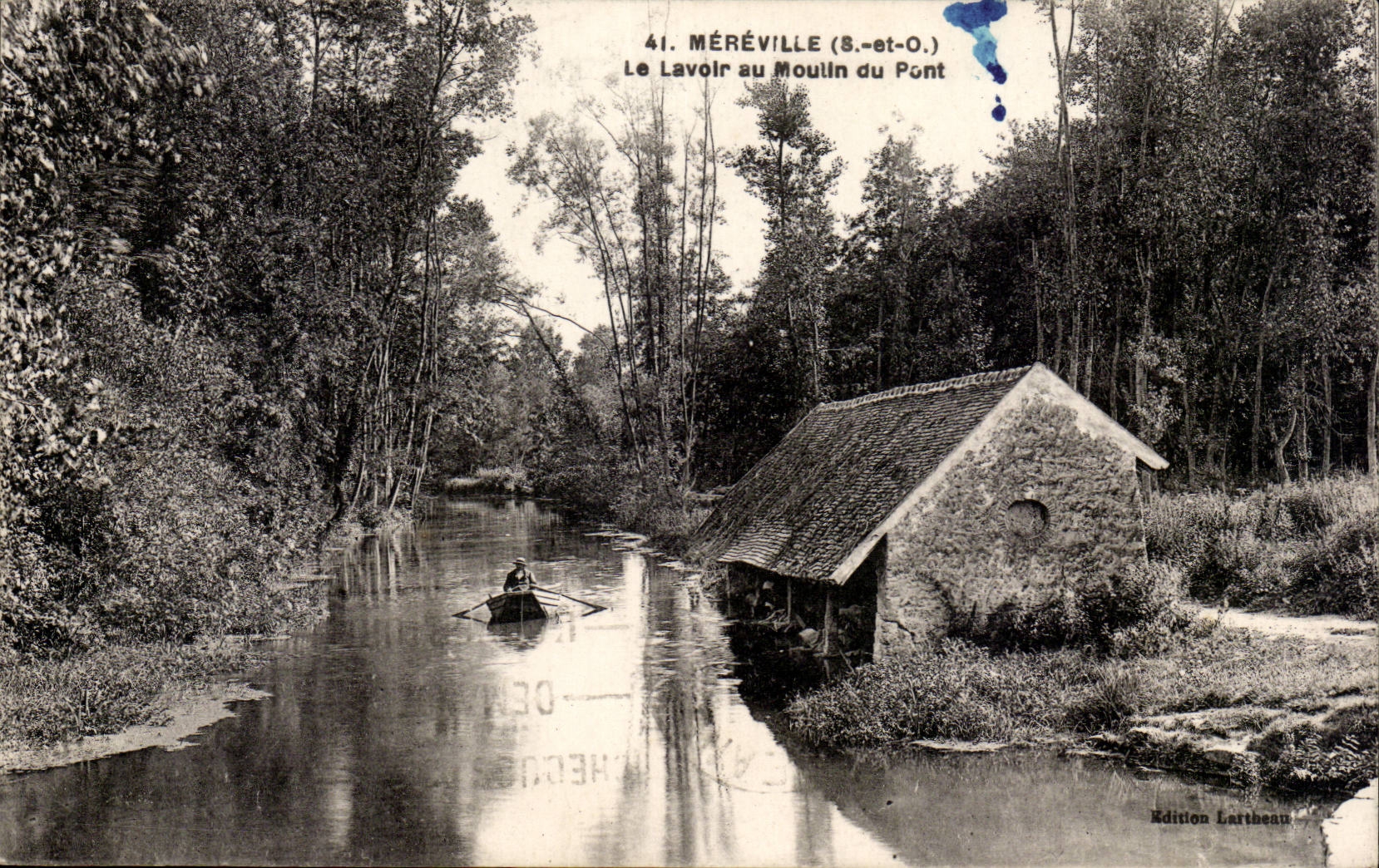 Mereville CPA Le lavoir au moulin du pont