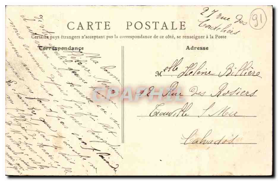 Etampes CPA le boulevard Henri IV — Rückseite