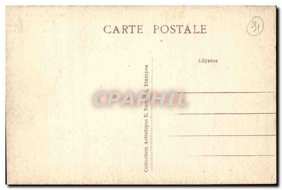 Favières — Tympanon des Hauptportals der Kirche St-Sulpice — Collection E. Rambau, Étampes — Rückseite