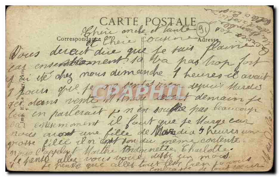 Limours CPA Ferme du Pommeret — Back
