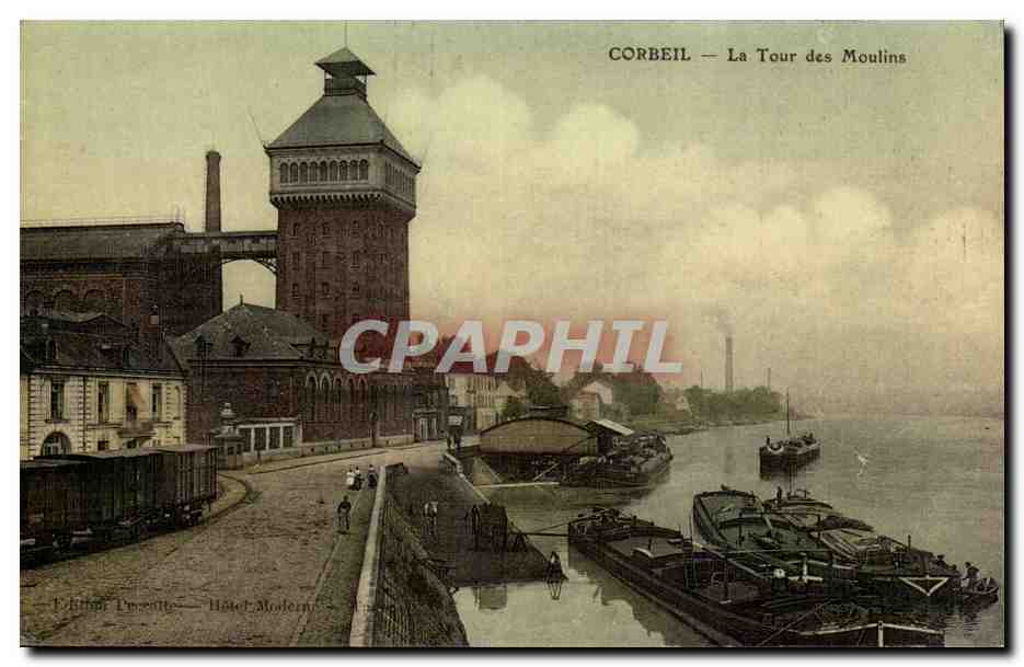 Corbeil CPA La tour des moulins (mill)
