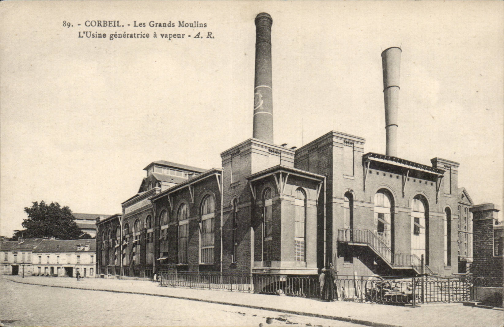 Corbeil CPA Les grands moulins l'usine generatrice a vapeur