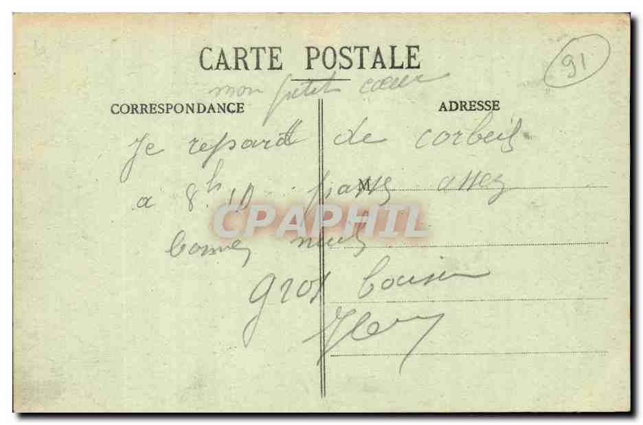 Corbeil CPA Les grands moulins l'usine generatrice a vapeur — Back