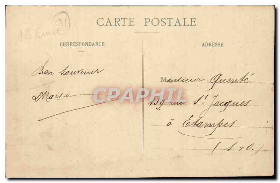 Montgeron CPA interieur de la gare  — Rückseite