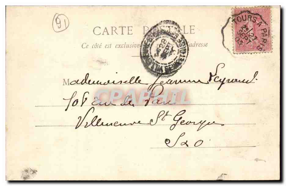 Dourdan CPA Vue generale — Rückseite
