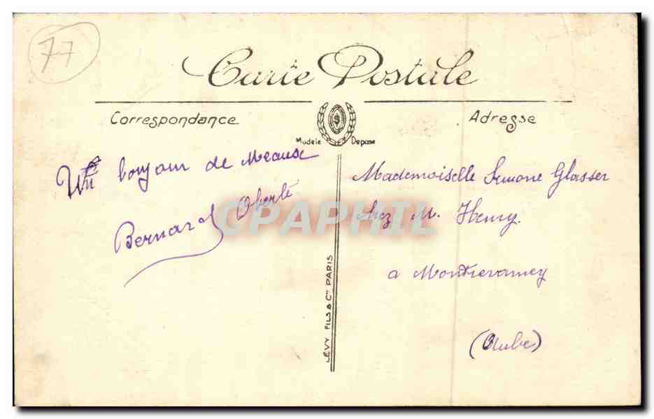 CPA Meaux La promenade des Trinitaires — Verso