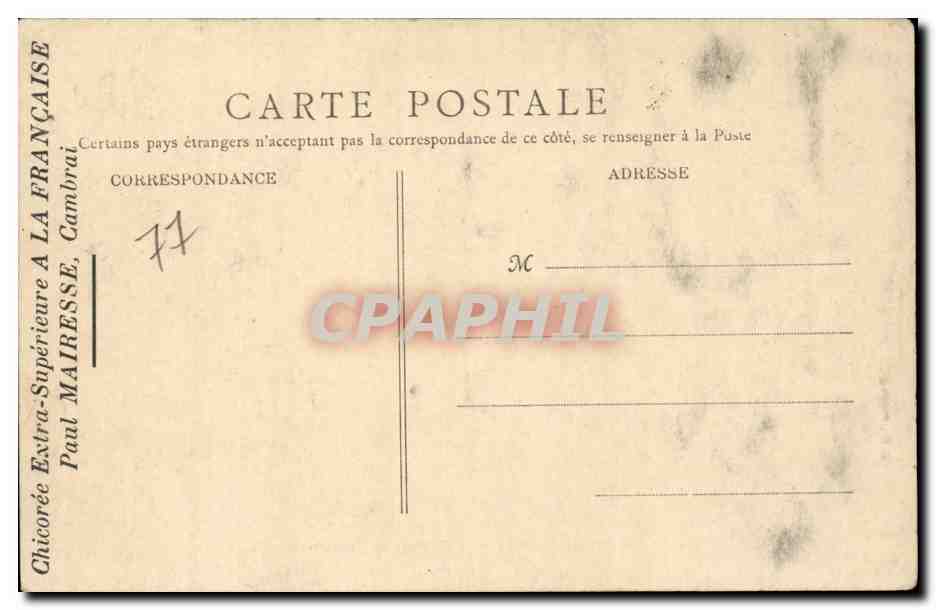 CPA Montereau La poste et la grande rue — Rückseite