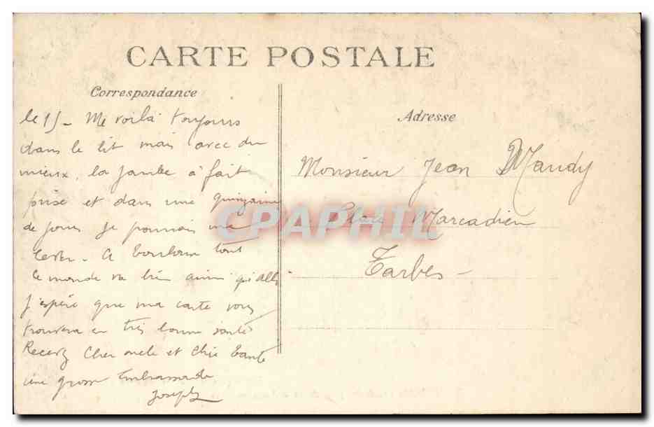 Tournan CPA Allee d'Armainvilliers — Rückseite