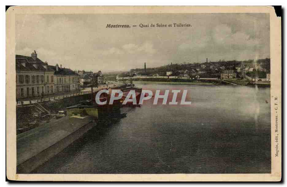 Montereau CPA Quai de Seine et Tuileries