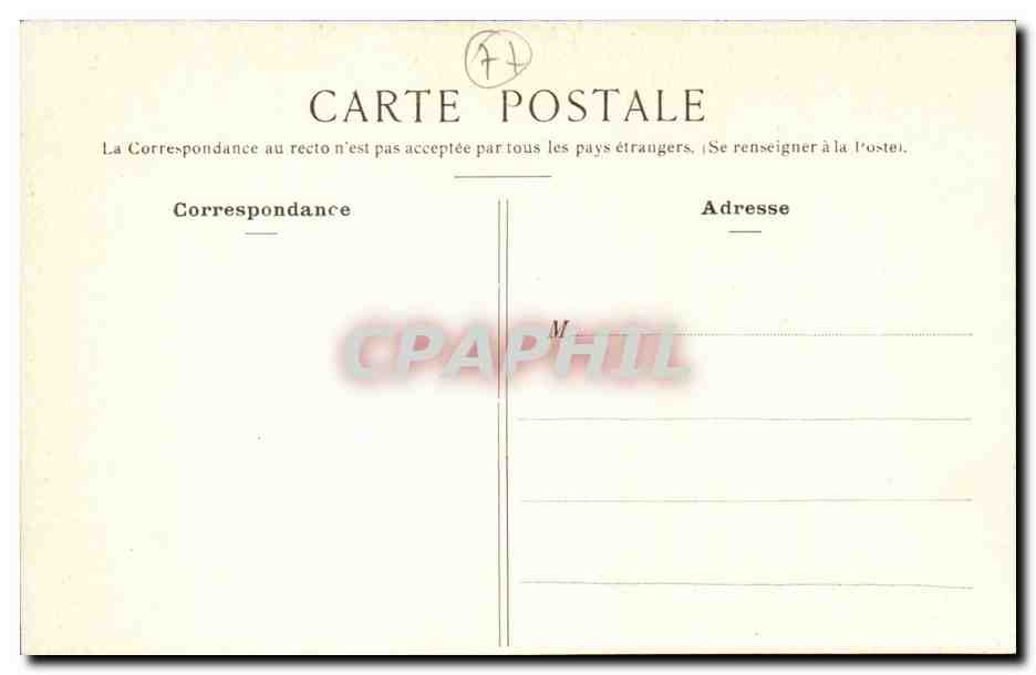 Moret CPA Pont (epicerie) — Verso