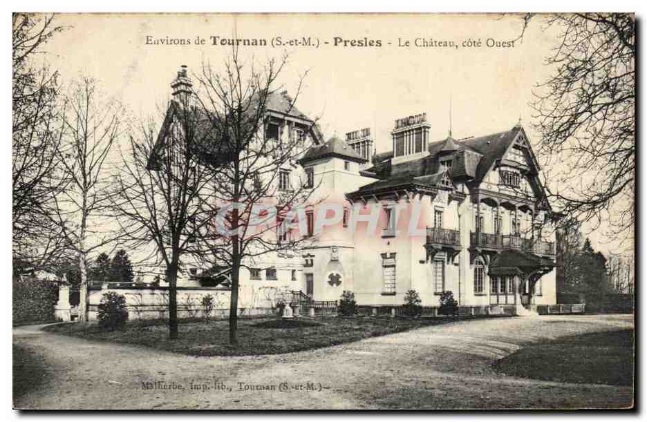 Tourman en Brie - Presies - Le Chateau cote Ouest - CPA 