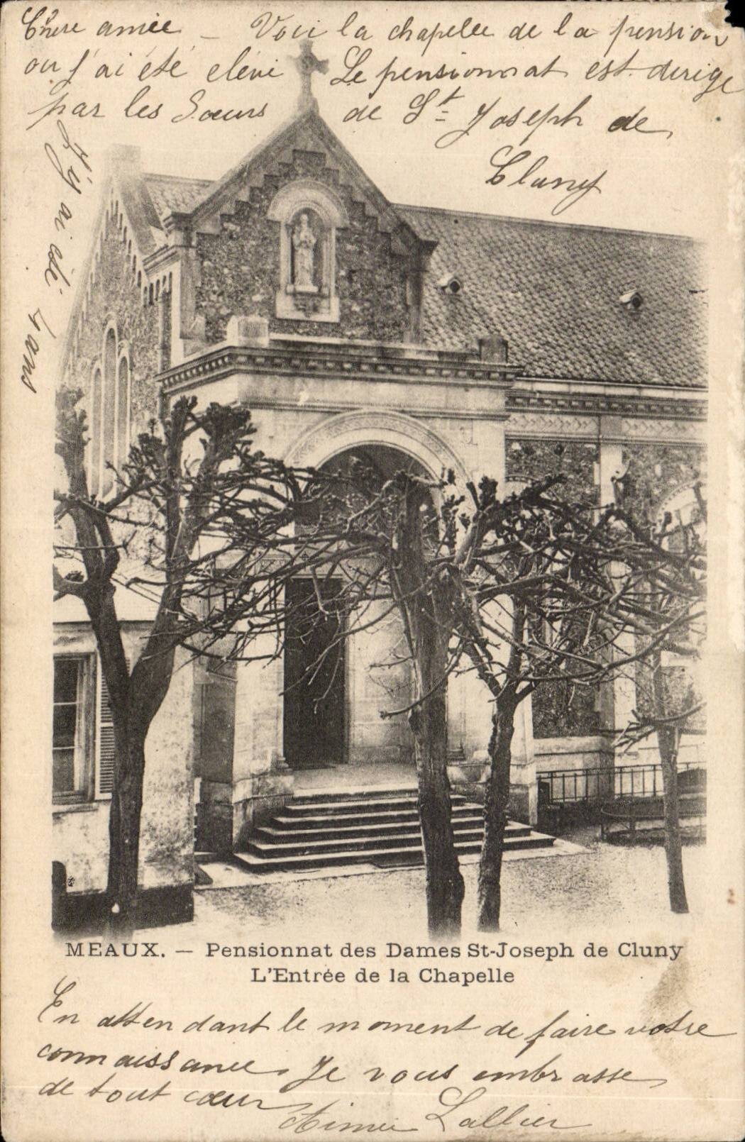 Meaux - Pensionnat des Dames St Joseph de Cluny - L'Entree de la Chapelle CPA 