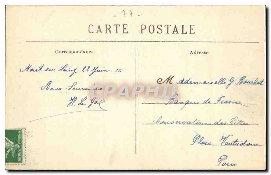 Larchant - Eglise Saint Mathurin - Portail Ouest - CPA  — Rückseite