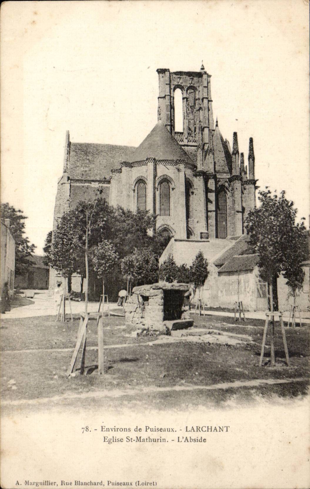 Puisseaux - L'Abside de l'église Saint-Mathurin - A. Marguillier, Rue Blanchard, Puisseaux (Loiret)
