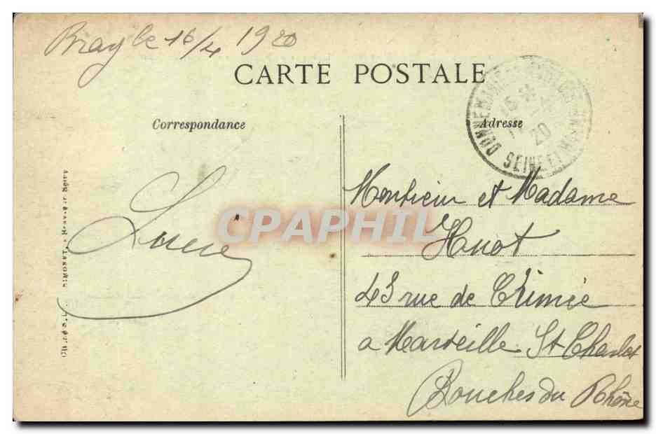 Bray sur Seine - L'Avenue de Mousseaux et Route de Sens - CPA  — Back