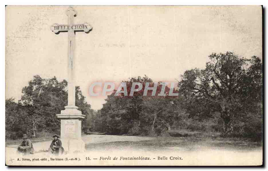 Belle Croix — Bos van Fontainebleau — A. Siron, fotograaf-uitgever, Barbizon (S.-et-M.)