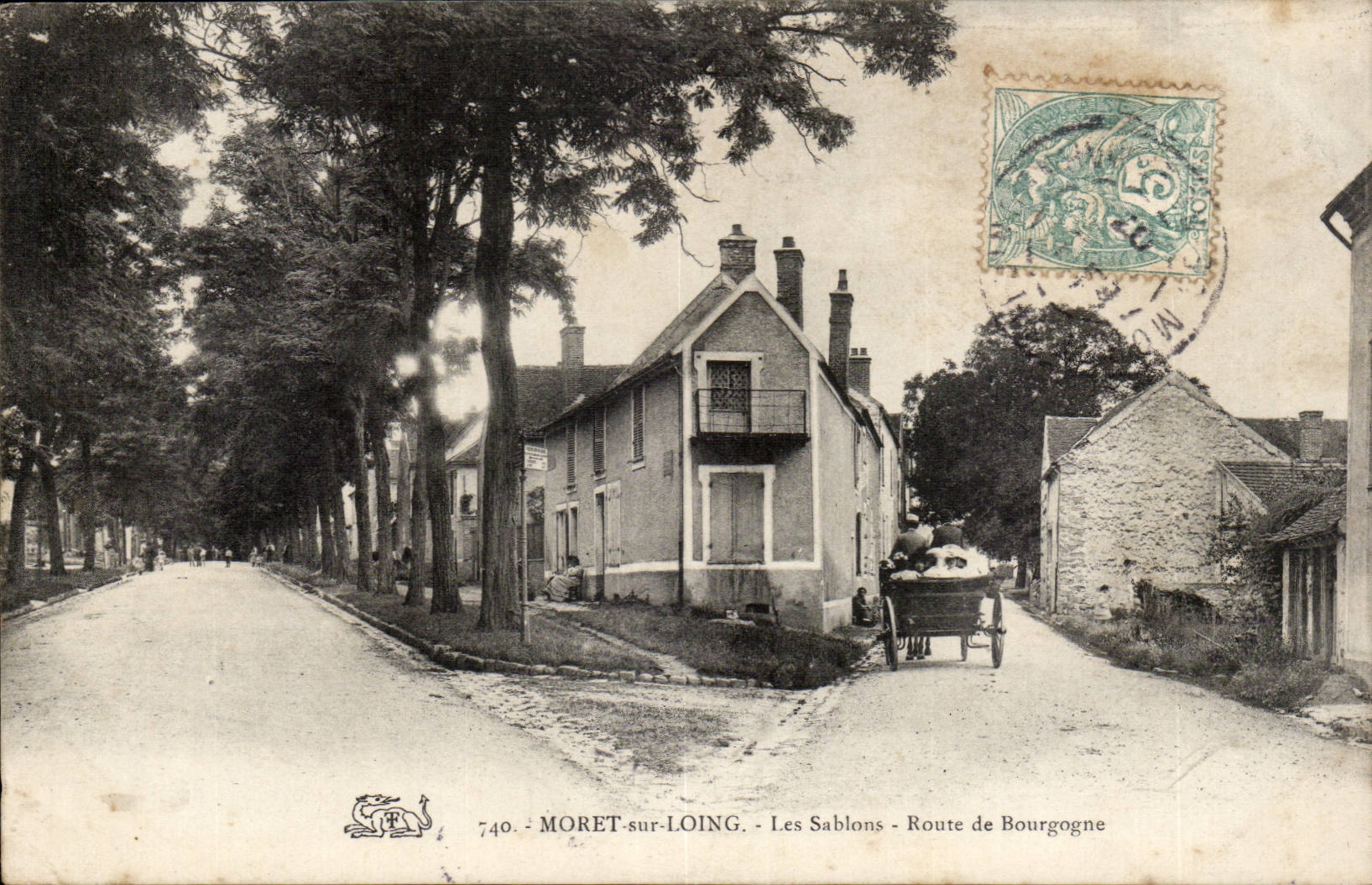 MORET-sur-LOING - Les Sablons - Route de Bourgogne — anonymous publisher, no. 740