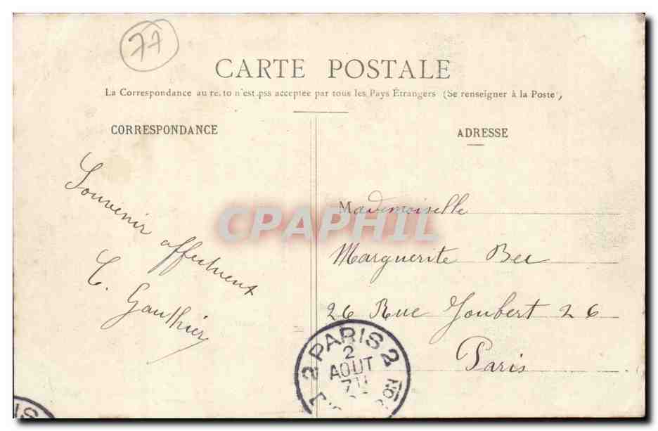 MORET-sur-LOING - Les Sablons - Route de Bourgogne — anonymous publisher, no. 740 — Back
