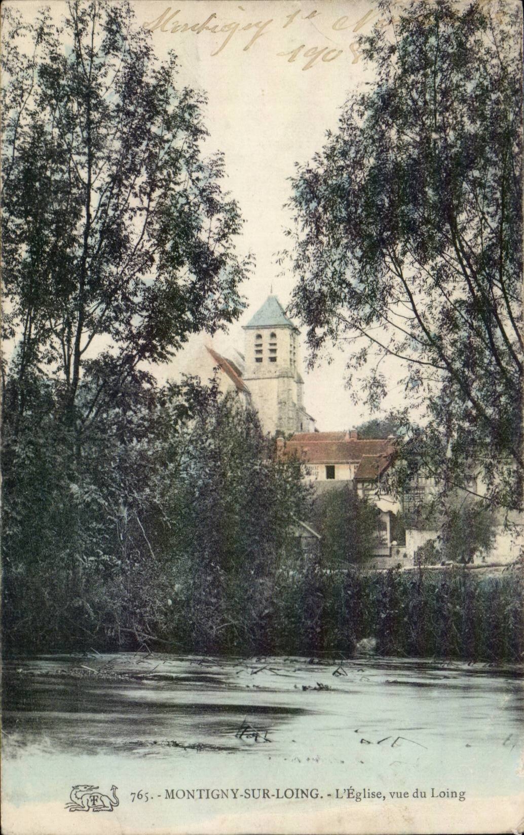 Montigny sur Loing CPA L'eglise due du Loing