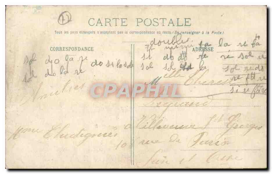 Montigny sur Loing CPA L'eglise due du Loing — Rückseite
