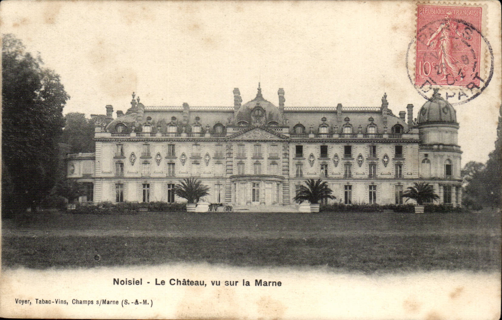 Noisiel CPA Le chateau vu sur la Marne