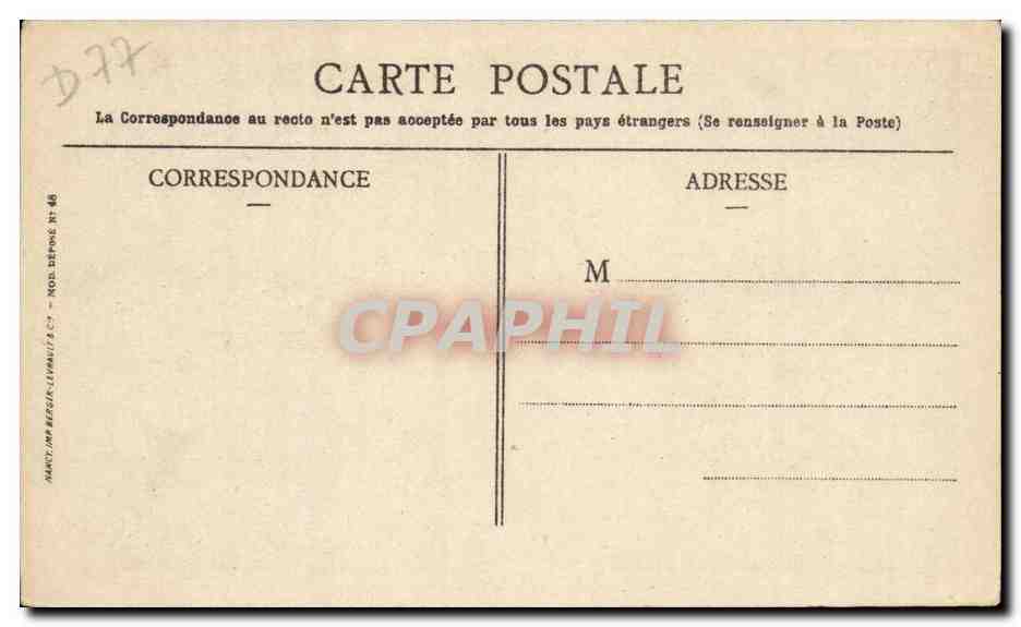 CPA Montigny sur Loing Moret CPA  — Rückseite