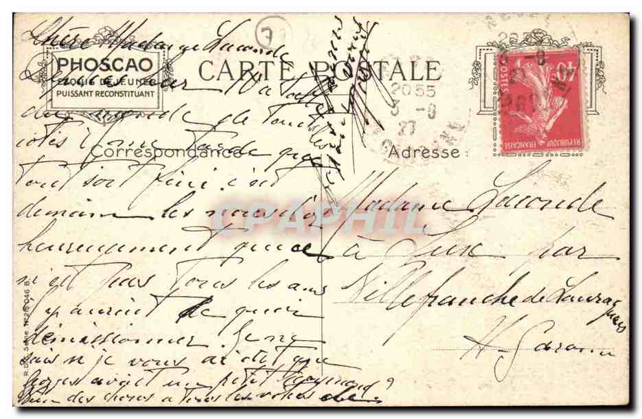 Moret CPA Bords du Loing — Verso